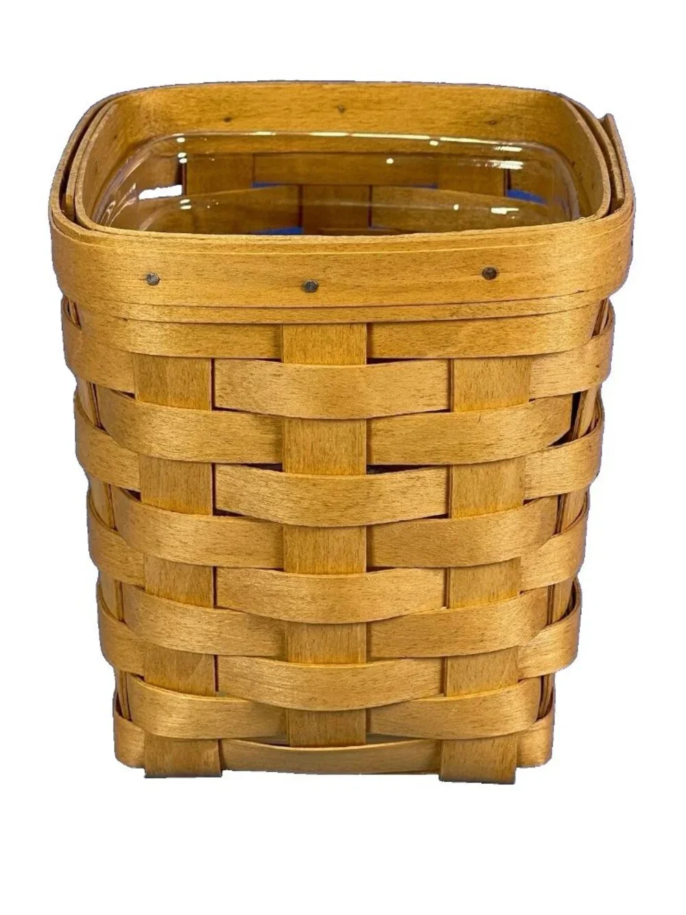 Longaberger 1993 Small Spoon basket with protector & Tissue Tie-On